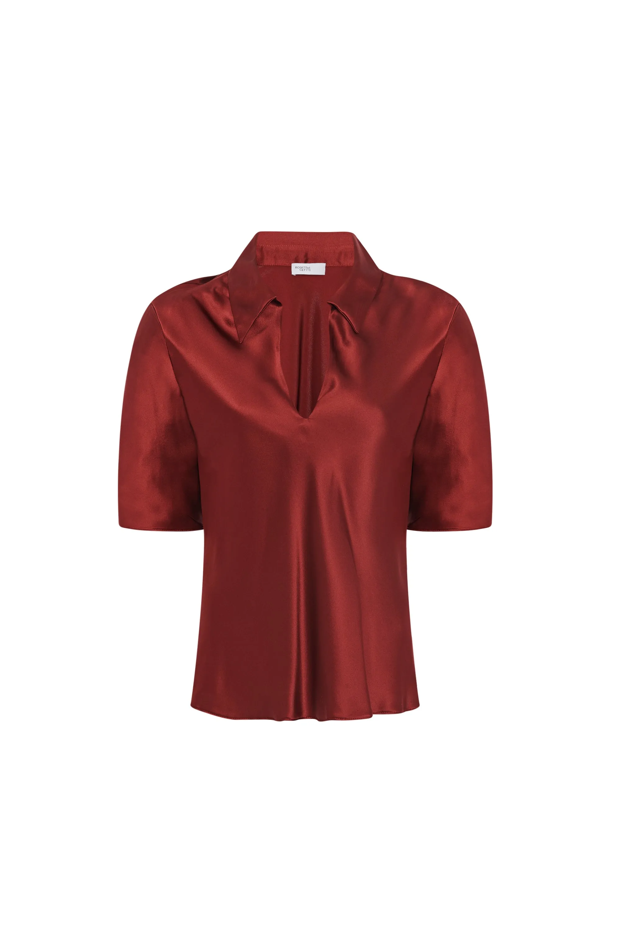 BIAS POLO TOP - SILK SATIN sold by Rosetta Getty product image thumbnail 5