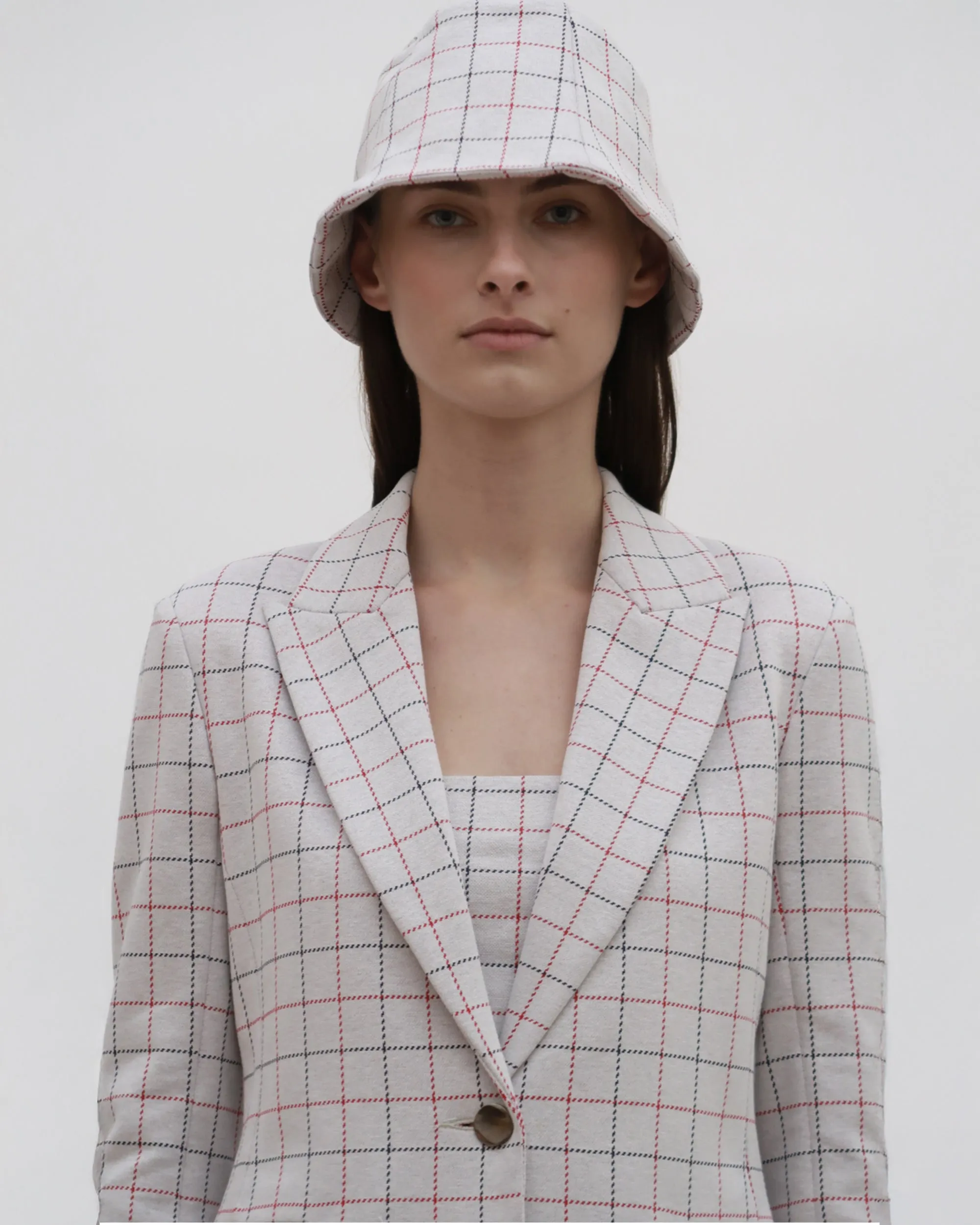 PANELED BUCKET HAT - WINDOWPANE sold by Rosetta Getty