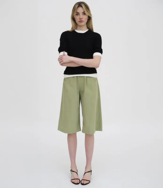 YOKE BERMUDA SHORT - FLUID POPLIN sold by Rosetta Getty