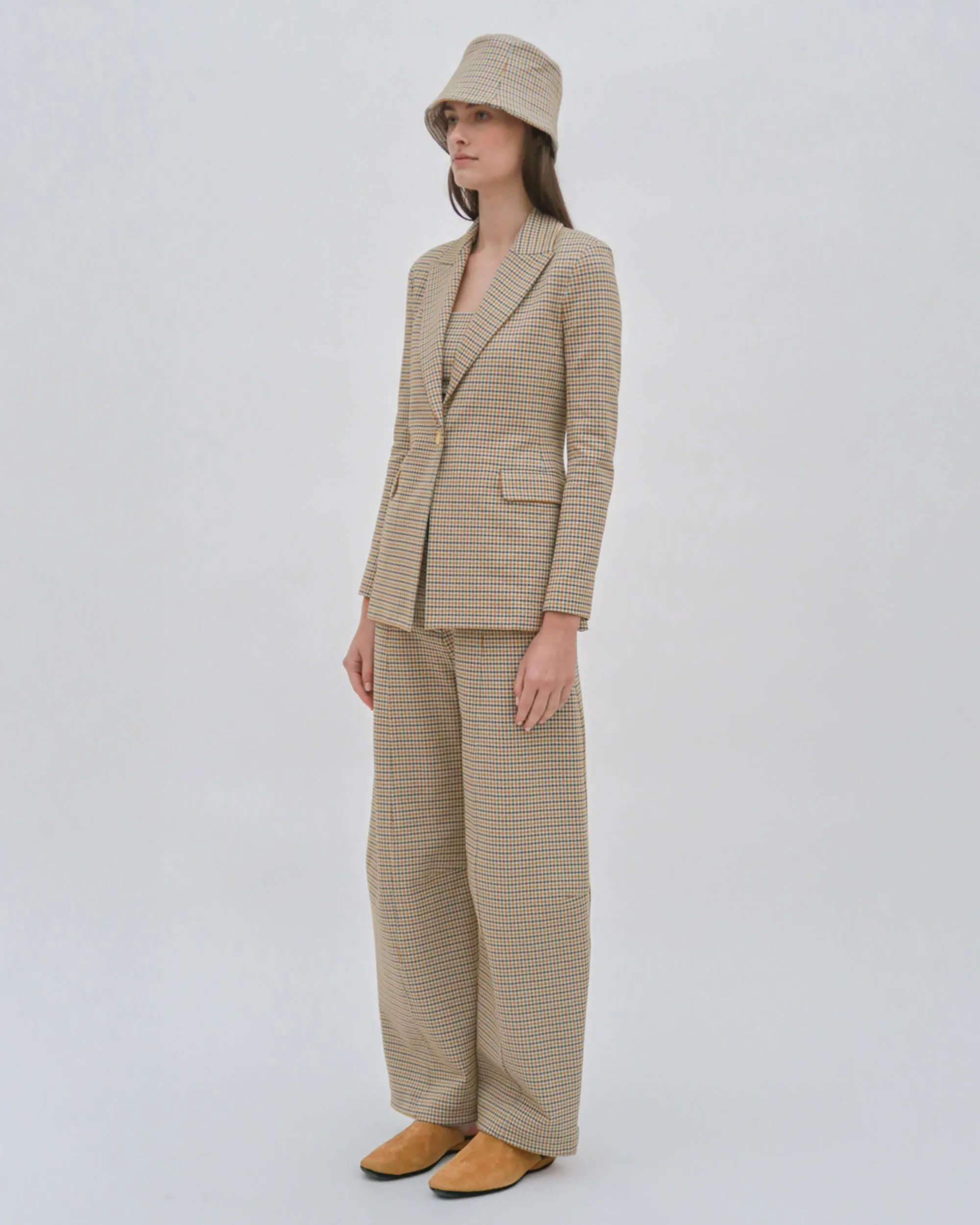 PEAK LAPEL JACKET - HOUNDSTOOTH PLAID sold by Rosetta Getty product image thumbnail 4