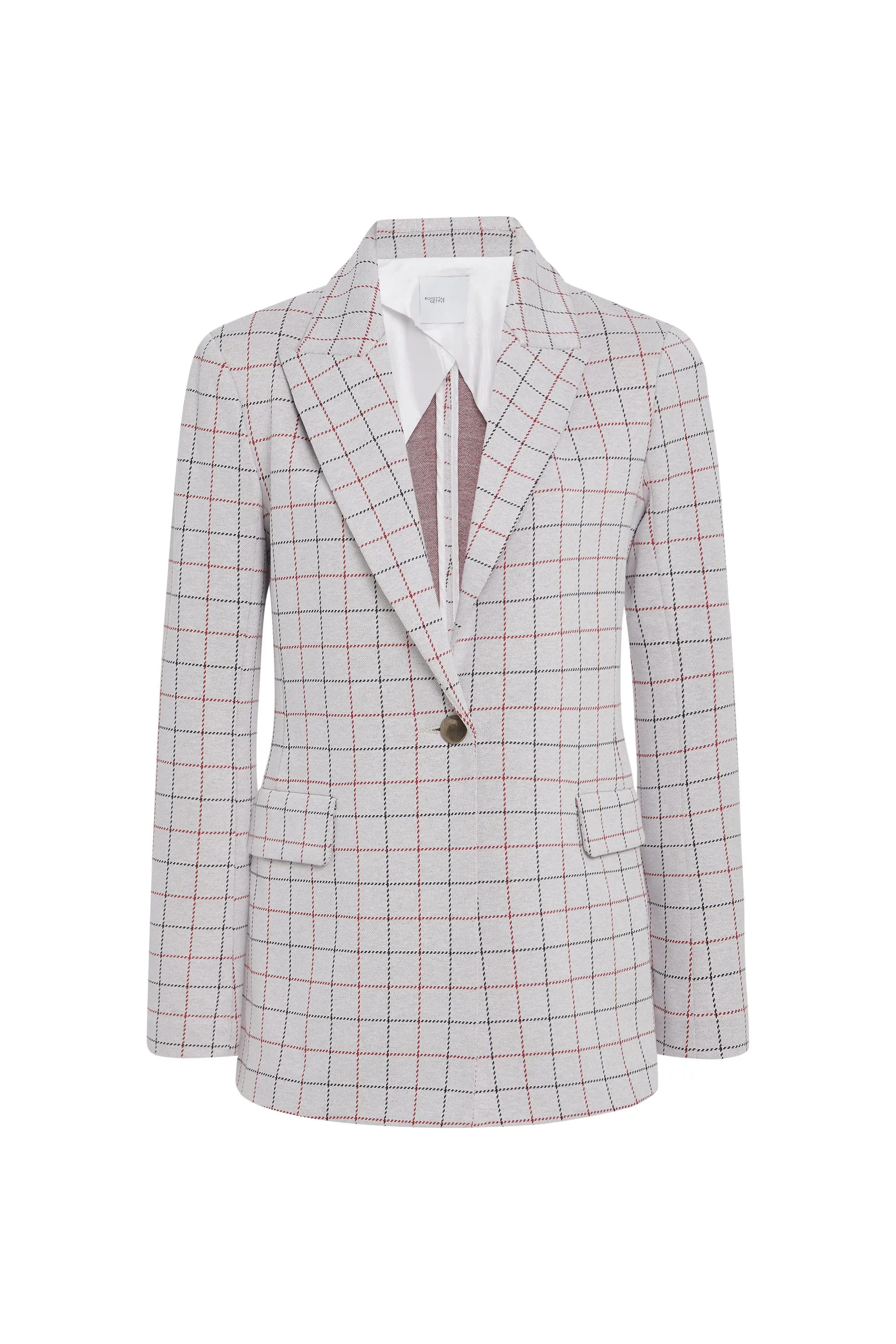 PEAK LAPEL JACKET - STRIPED WINDOWPANE JACQUARD sold by Rosetta Getty product image thumbnail 5