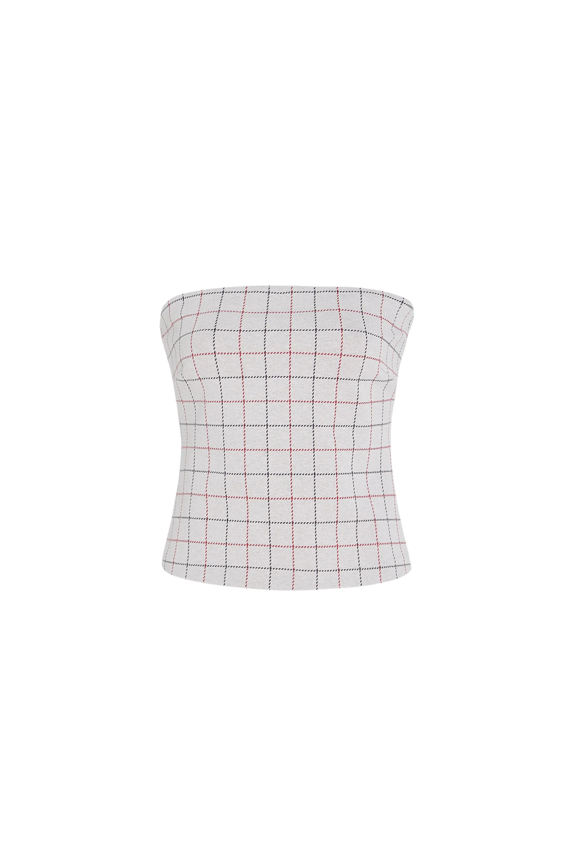 STRAPLESS BANDEAU - STRIPED WINDOWPANE sold by Rosetta Getty product image thumbnail 5