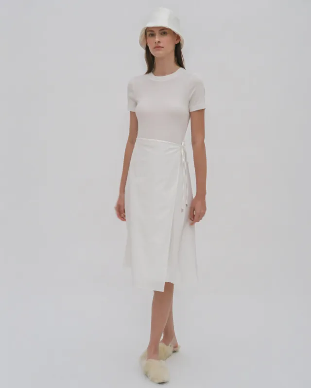 SHORT SLEEVE APRON COMBO T-SHIRT DRESS sold by Rosetta Getty