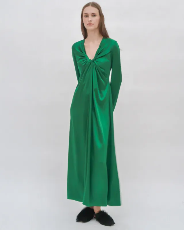 TWIST FRONT LONG SLEEVE GOWN made by Rosetta Getty
