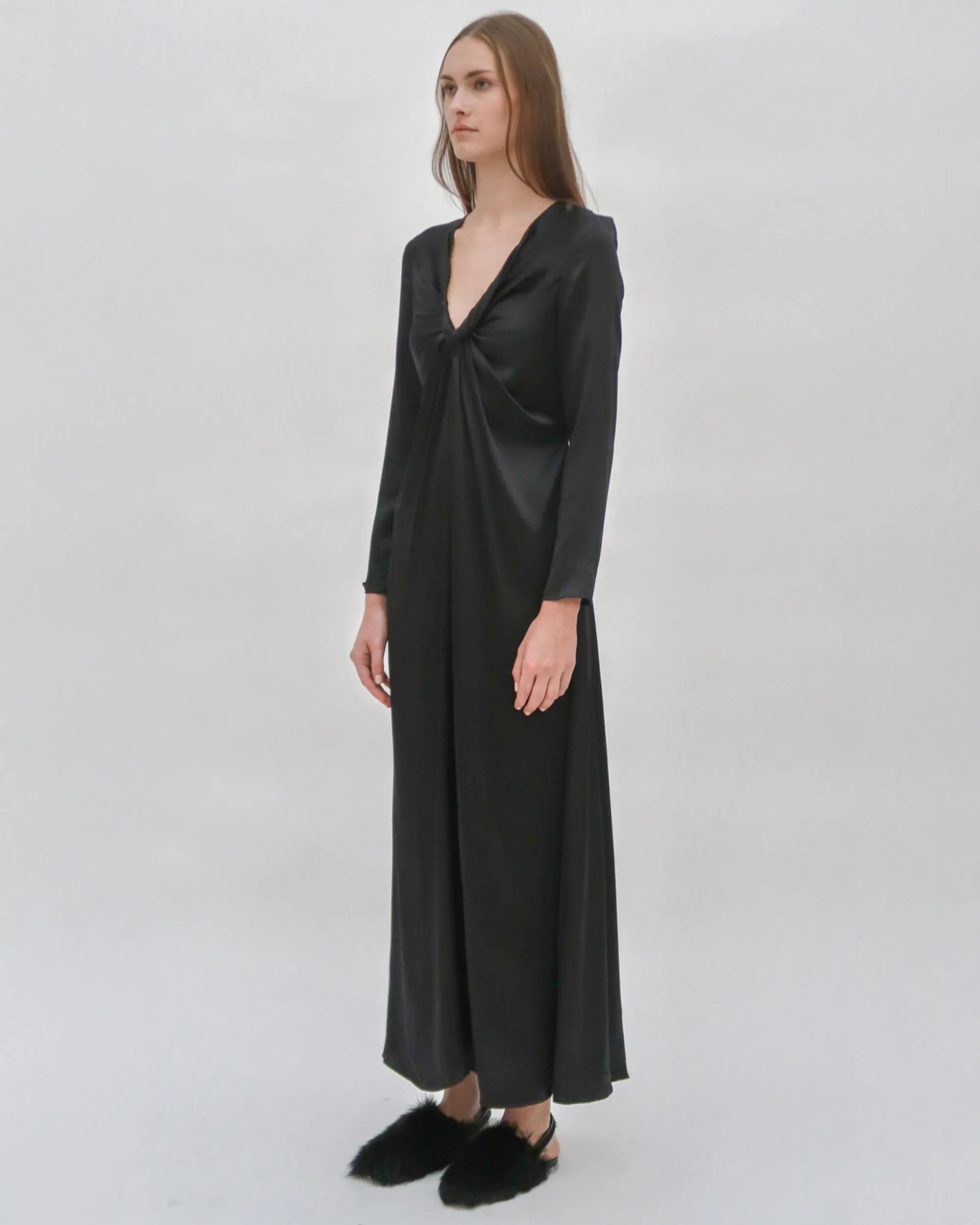 TWIST FRONT LONG SLEEVE GOWN sold by Rosetta Getty product image thumbnail 3