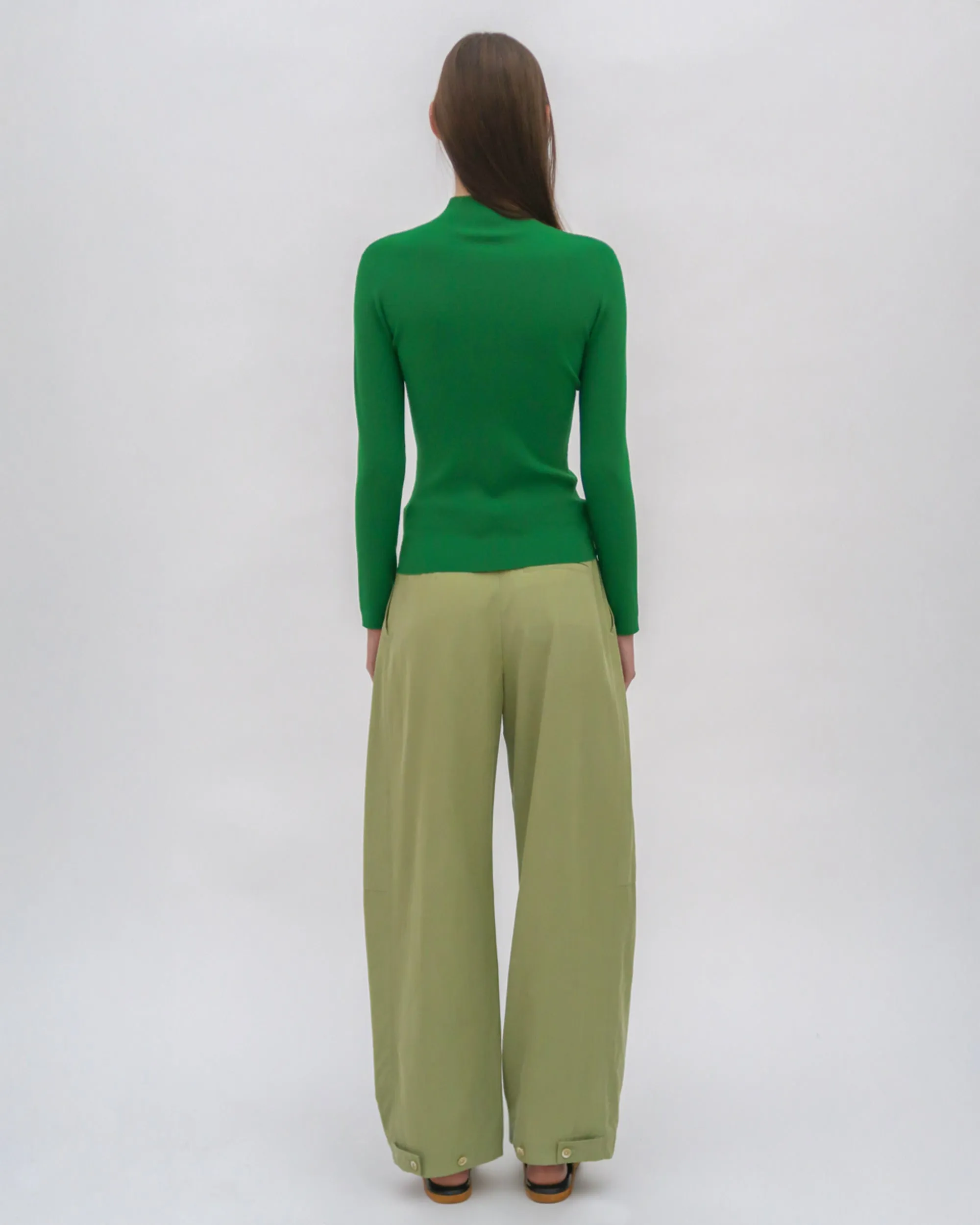 RIBBED ZIP UP TURTLENECK SWEATER sold by Rosetta Getty product image thumbnail 4