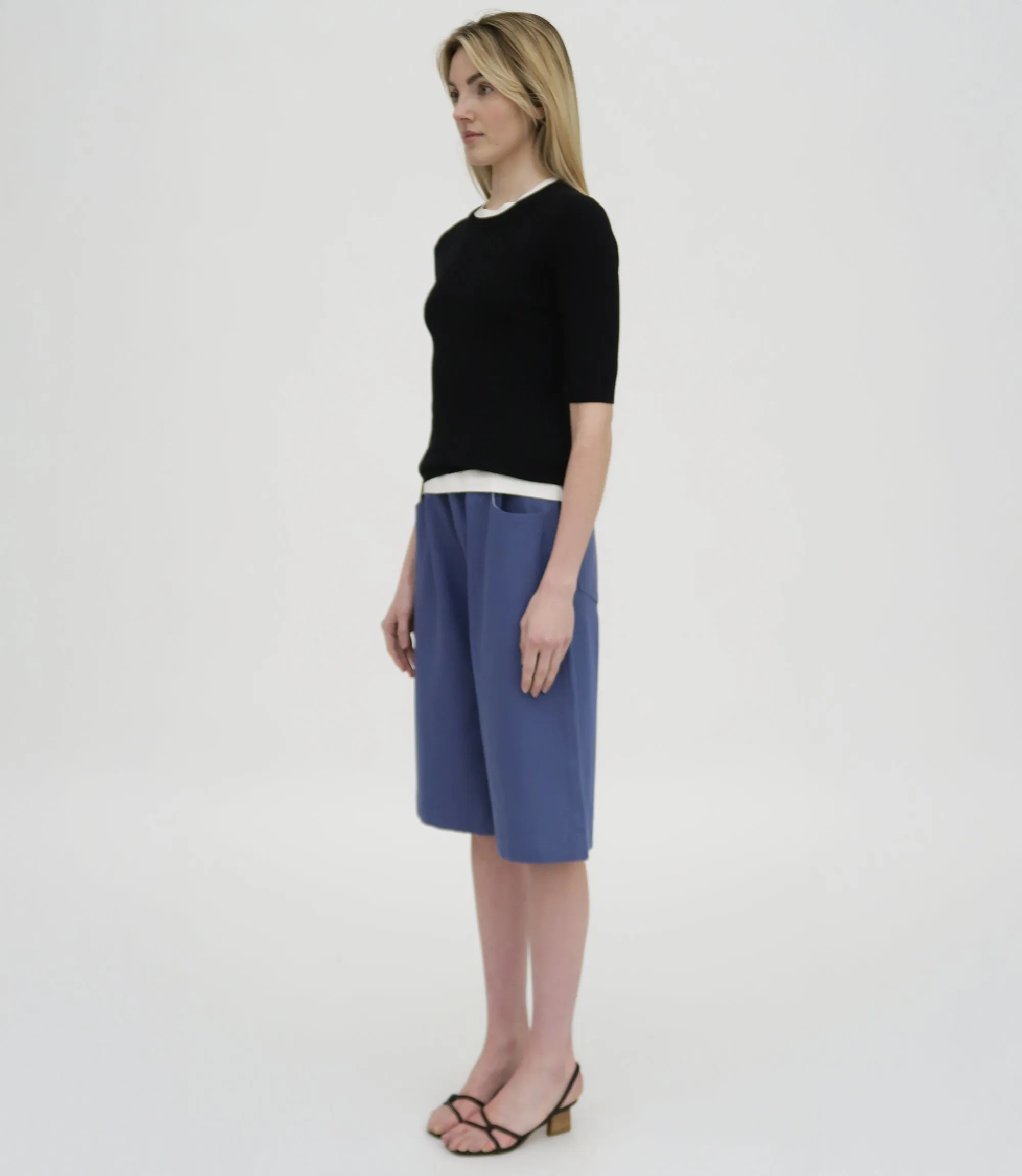 RIBBED CROPPED SLEEVE SWEATER sold by Rosetta Getty product image thumbnail 3