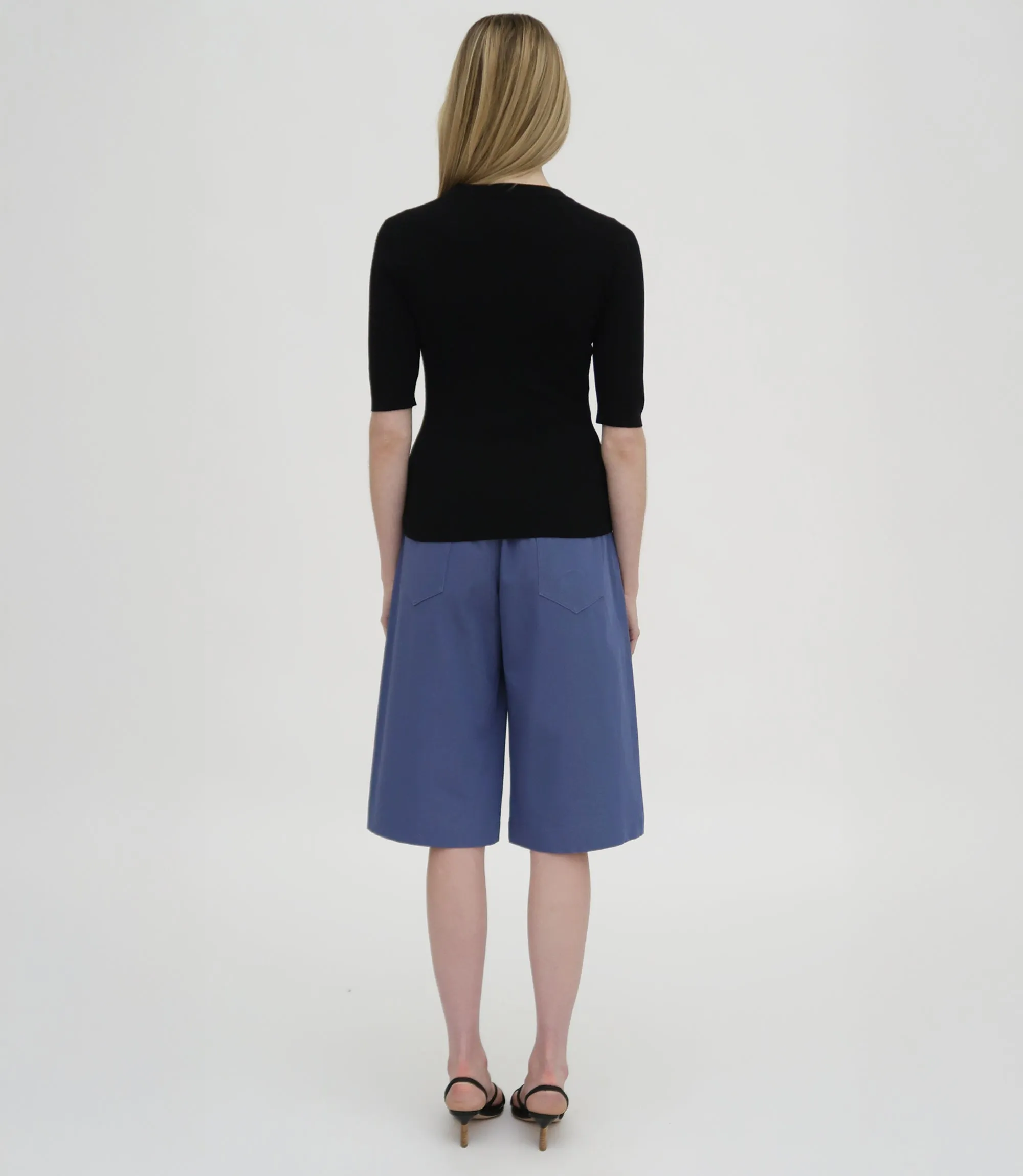 RIBBED CROPPED SLEEVE SWEATER sold by Rosetta Getty product image thumbnail 4