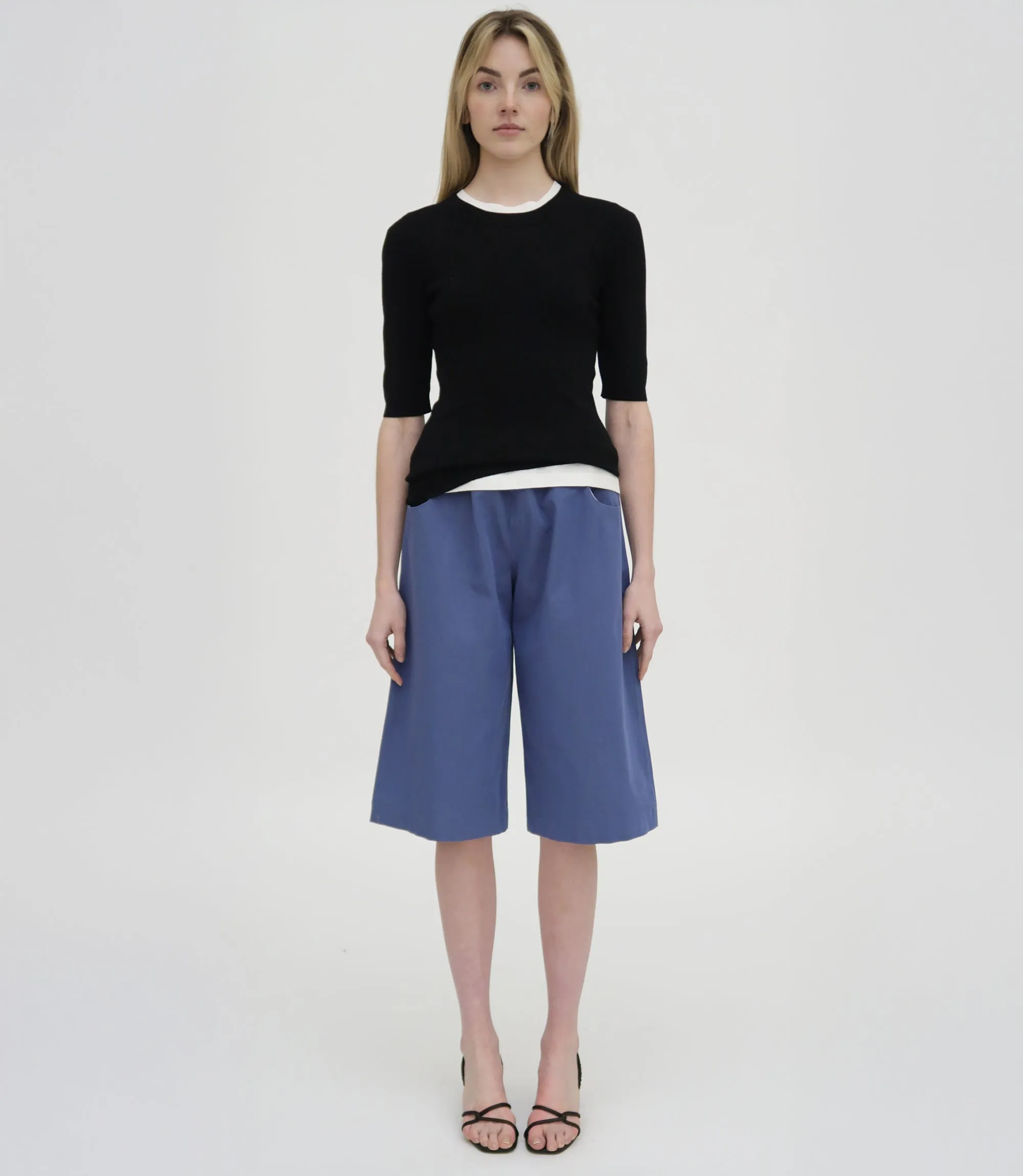 RIBBED CROPPED SLEEVE SWEATER sold by Rosetta Getty product image thumbnail 2