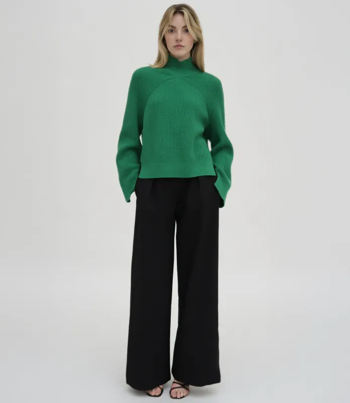 RIBBED PANELED TURTLENECK made by Rosetta Getty
