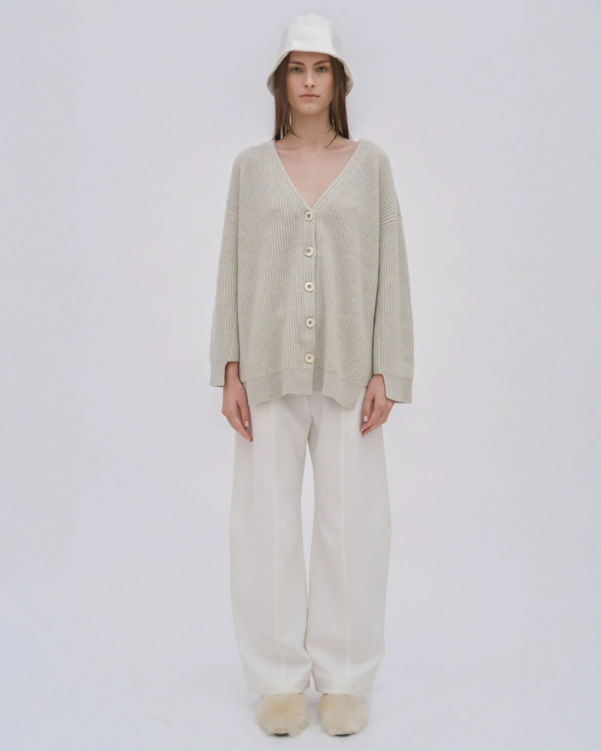 RIBBED PANELED CARDIGAN sold by Rosetta Getty product image thumbnail 2