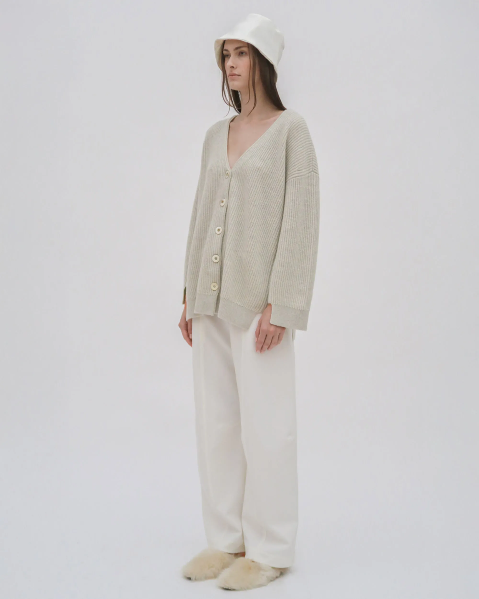 RIBBED PANELED CARDIGAN sold by Rosetta Getty product image thumbnail 3