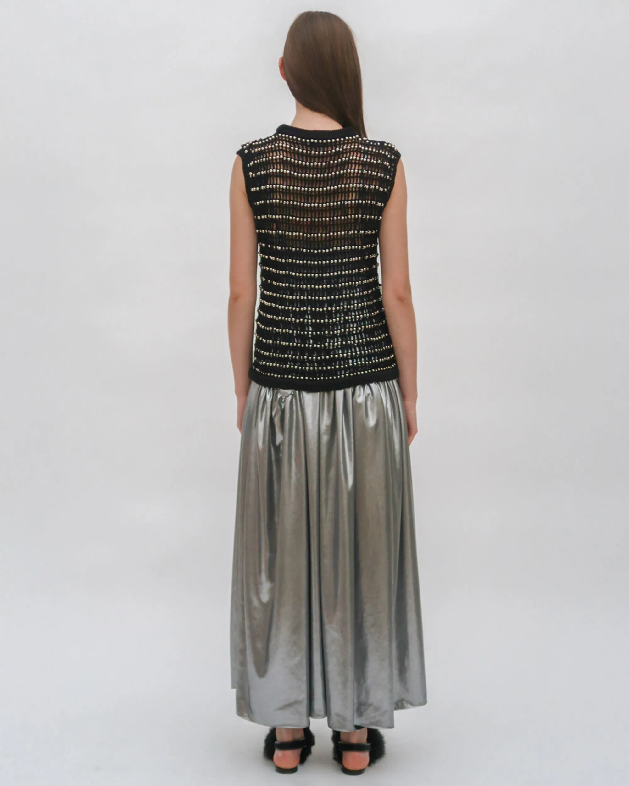 BEADED CROCHET SWEATER VEST sold by Rosetta Getty product image thumbnail 4