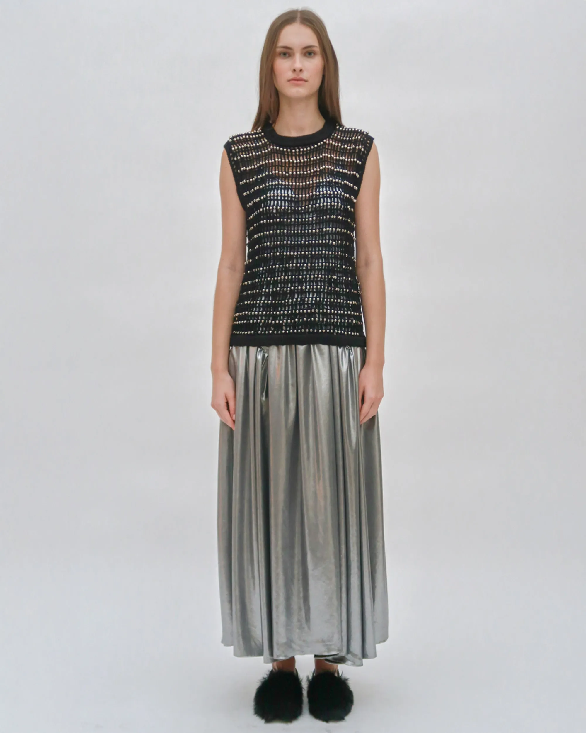 BEADED CROCHET SWEATER VEST sold by Rosetta Getty product image thumbnail 2