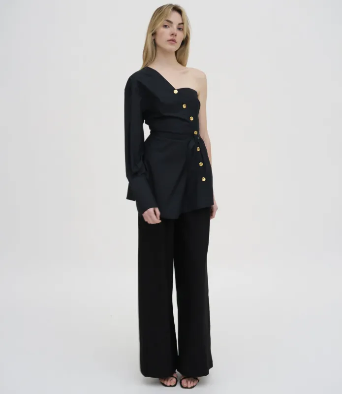 ASYMMETRIC ONE SHOULDER SHIRT made by Rosetta Getty