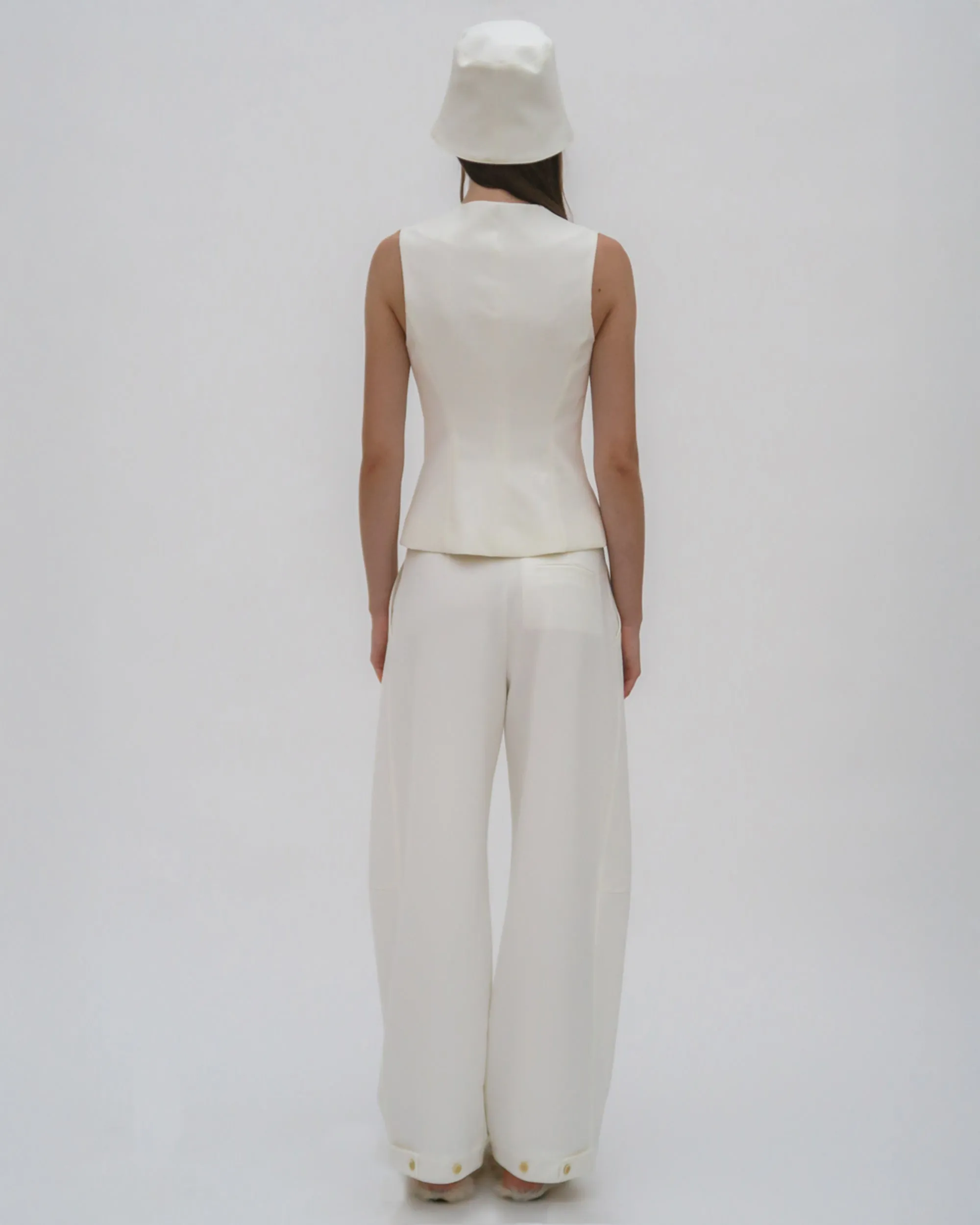 SLEEVELESS BUTTON FRONT TOP - TECHNICAL CADY sold by Rosetta Getty product image thumbnail 5