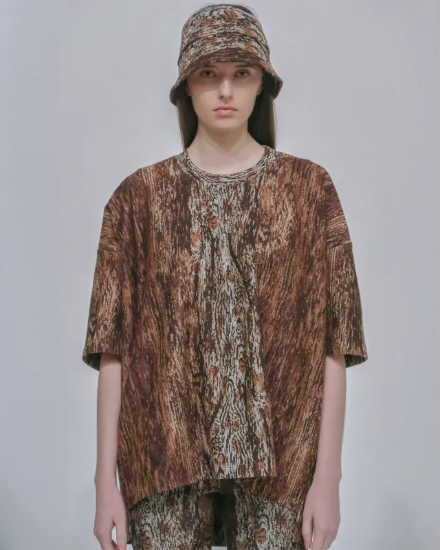 VISOR BUCKET CAP - WOODGRAIN made by Rosetta Getty