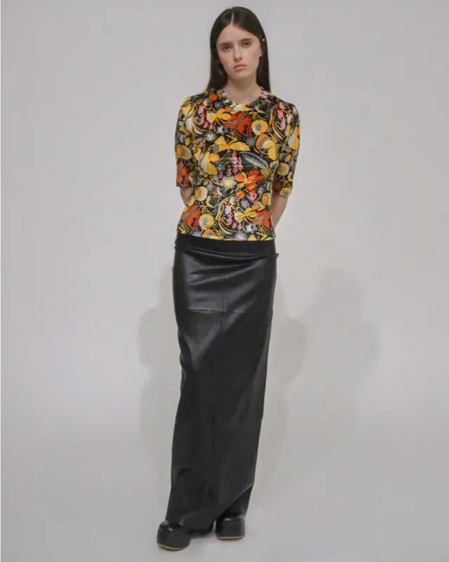 CROPPED SLEEVE TEE - VELVET made by Rosetta Getty