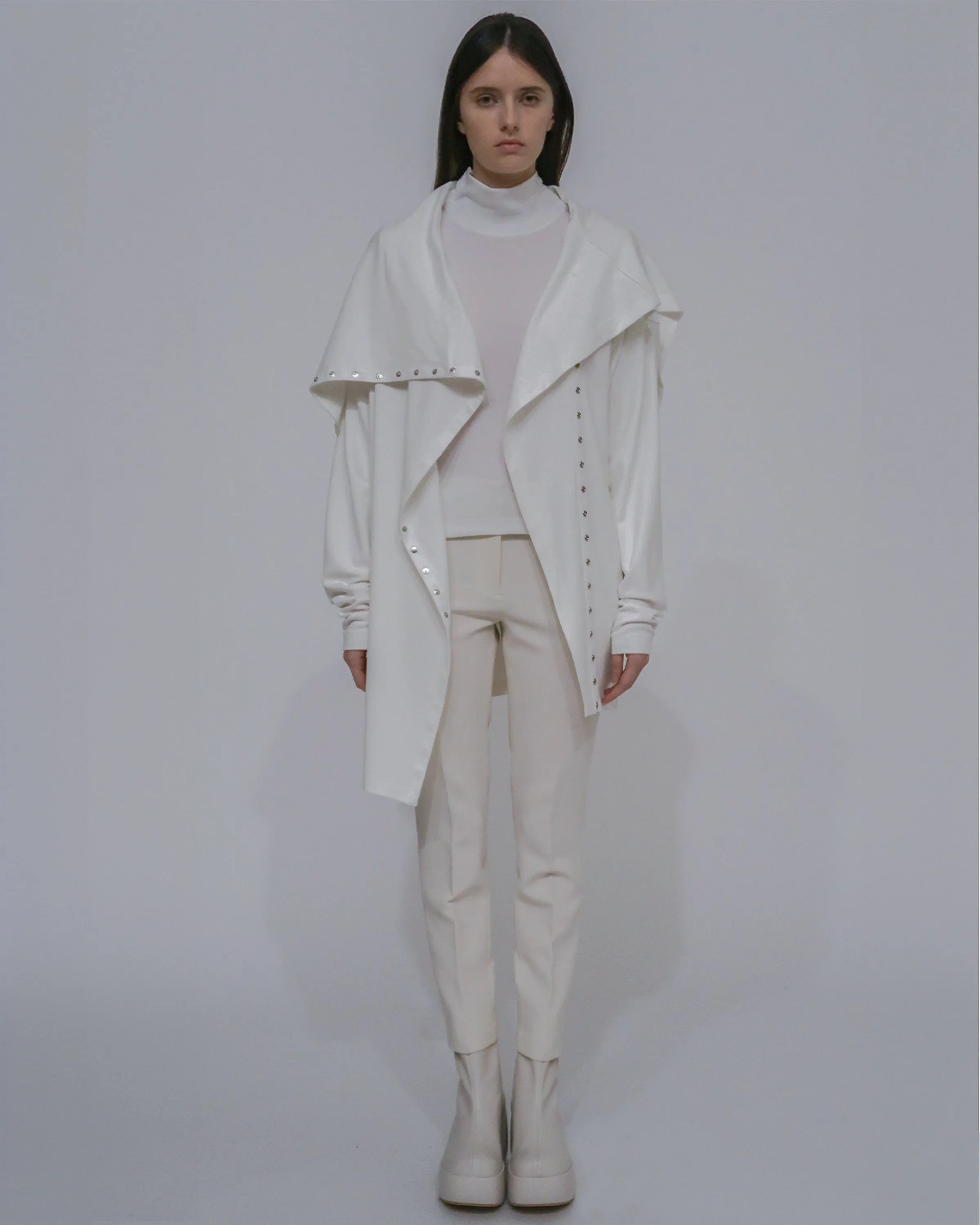 FUNNEL NECK SNAP CARDIGAN sold by Rosetta Getty product image thumbnail 2