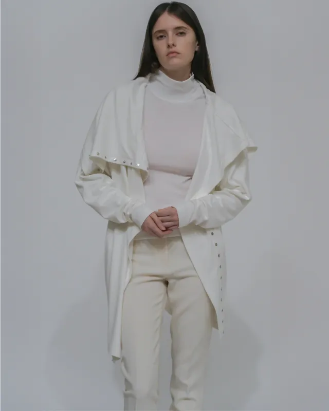 FUNNEL NECK SNAP CARDIGAN sold by Rosetta Getty