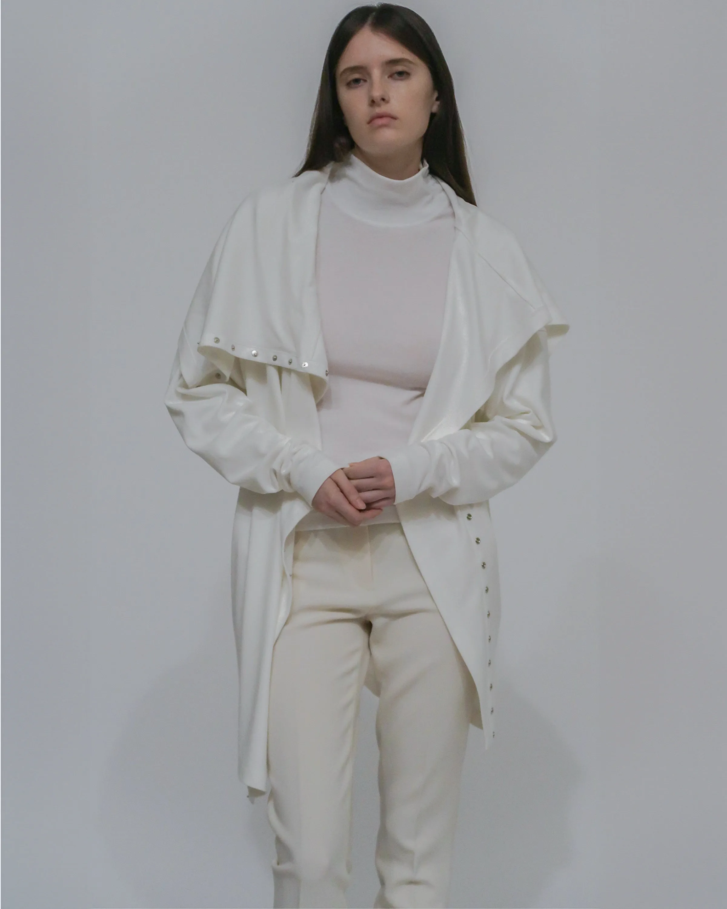 FUNNEL NECK SNAP CARDIGAN sold by Rosetta Getty