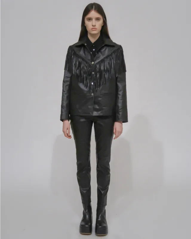 CROPPED SKINNY PANT - PLONGE LEATHER sold by Rosetta Getty