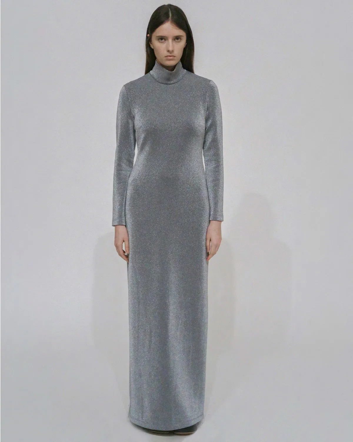 FITTED TURTLENECK MAXI DRESS - LUREX sold by Rosetta Getty product image thumbnail 2