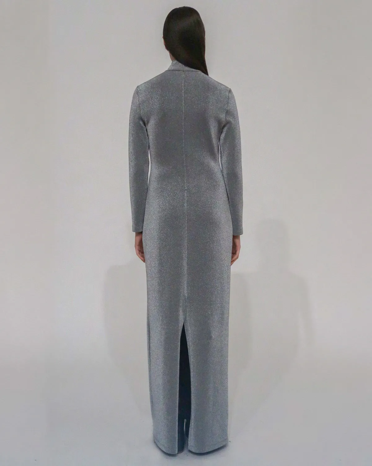 FITTED TURTLENECK MAXI DRESS - LUREX sold by Rosetta Getty product image thumbnail 4