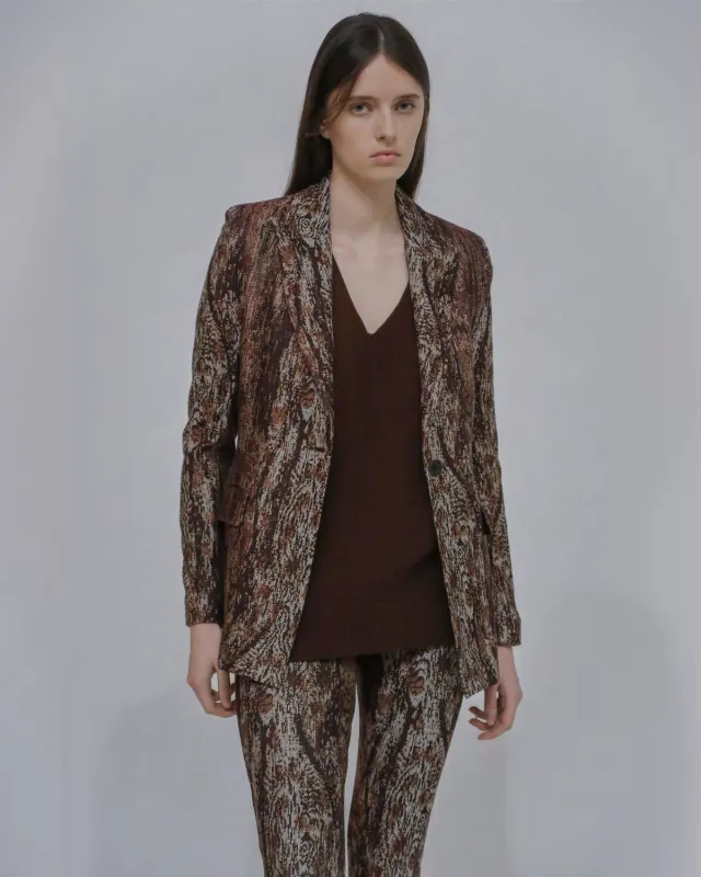 PEAK LAPEL JACKET - WOODGRAIN made by Rosetta Getty