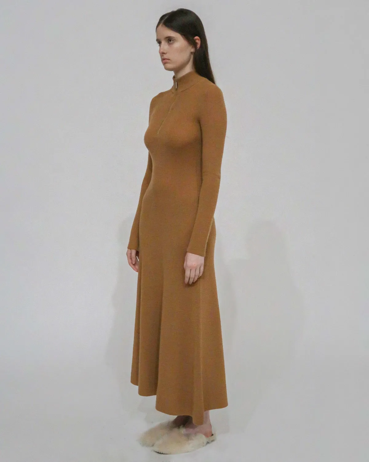 RIBBED ZIP UP TURTLENECK DRESS sold by Rosetta Getty product image thumbnail 3