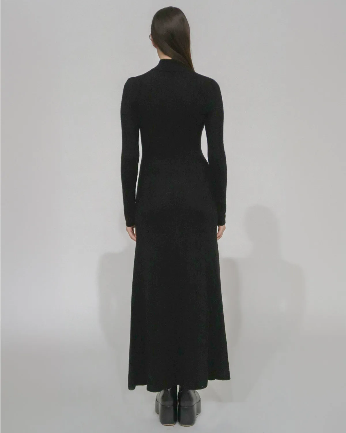 RIBBED ZIP UP TURTLENECK DRESS sold by Rosetta Getty product image thumbnail 4