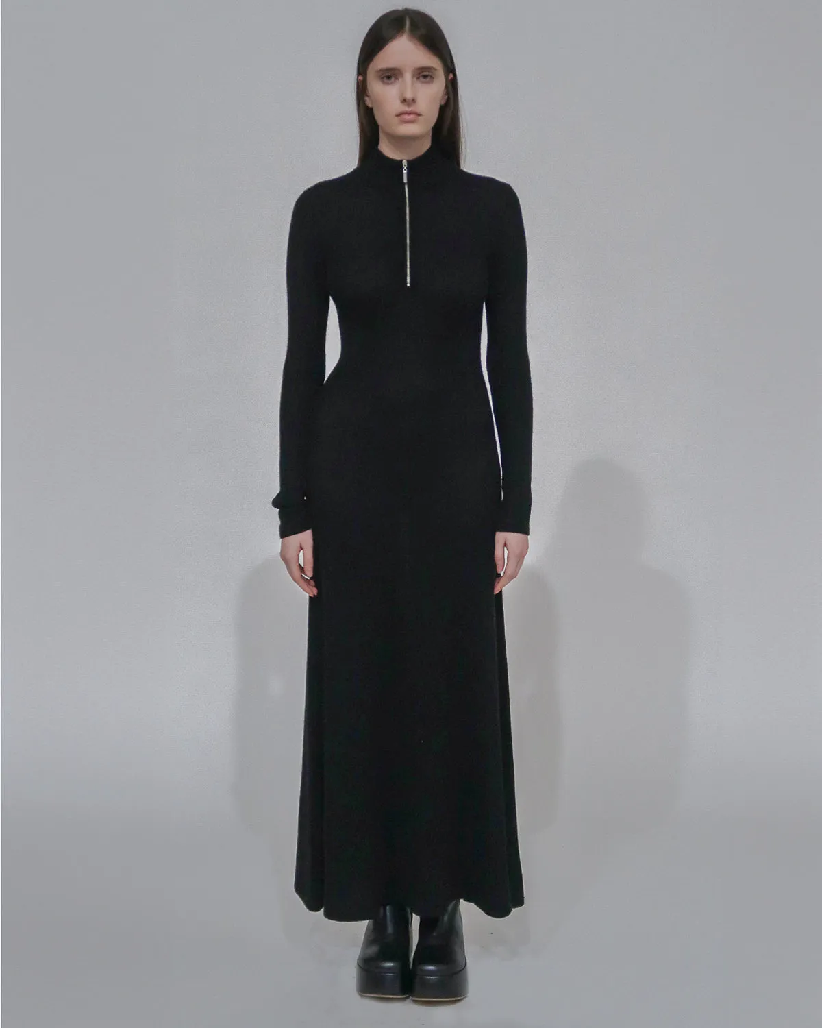 RIBBED ZIP UP TURTLENECK DRESS sold by Rosetta Getty product image thumbnail 2