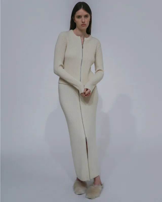 ZIP UP MAXI SKIRT made by Rosetta Getty
