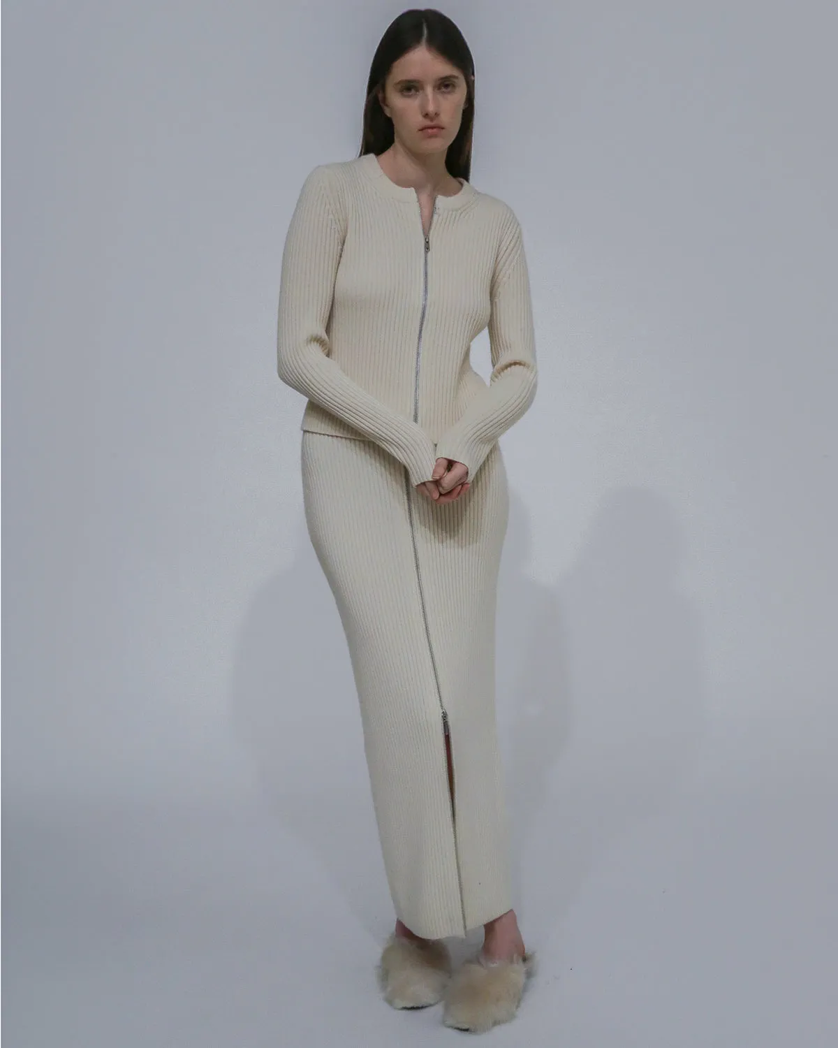 ZIP UP MAXI SKIRT sold by Rosetta Getty