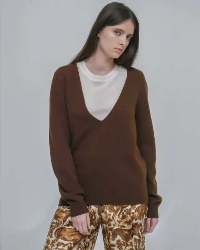 DEEP V-NECK PULLOVER sold by Rosetta Getty