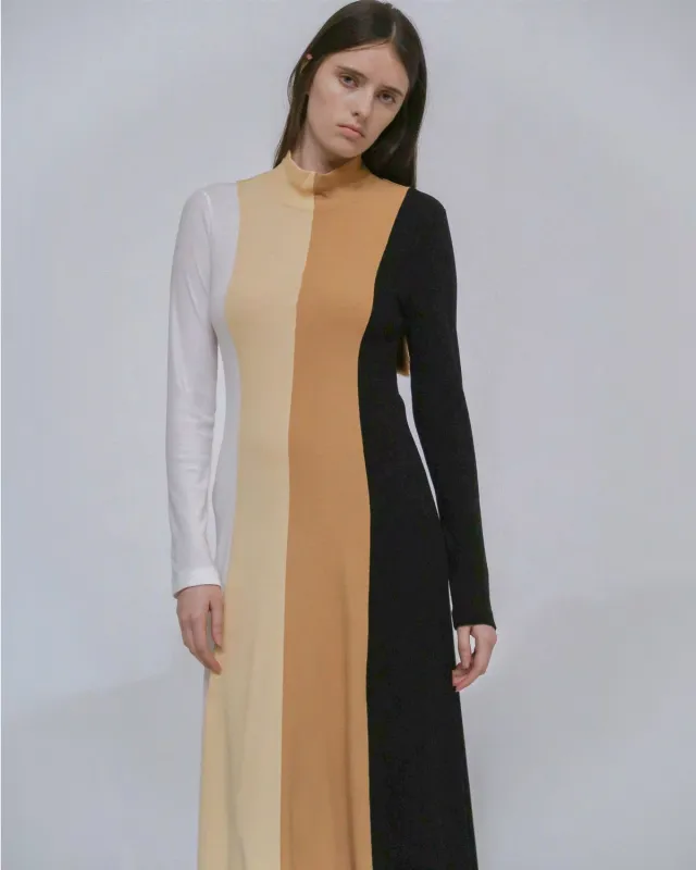COLORBLOCK TURTLENECK DRESS sold by Rosetta Getty