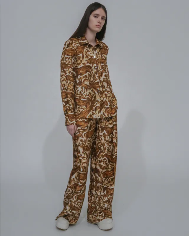PLEAT FRONT STRAIGHT PANT made by Rosetta Getty