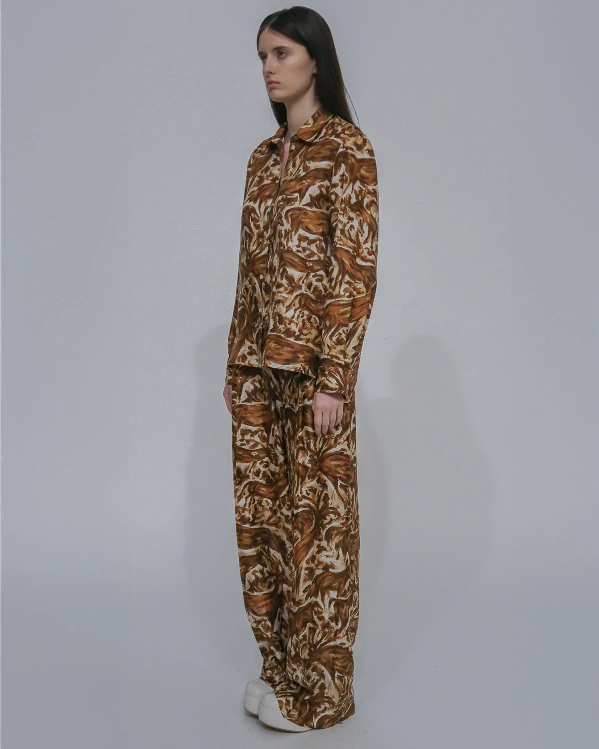 PLEAT FRONT STRAIGHT PANT sold by Rosetta Getty product image thumbnail 4