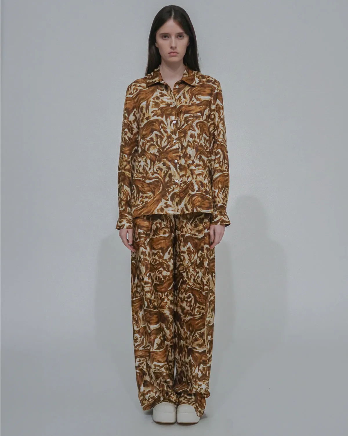 PLEAT FRONT STRAIGHT PANT sold by Rosetta Getty product image thumbnail 3