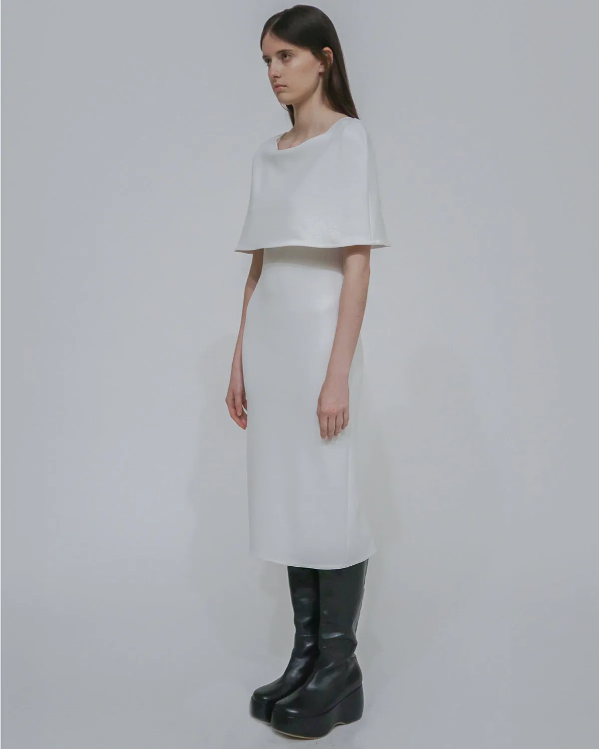FITTED CAPE DRESS sold by Rosetta Getty product image thumbnail 3
