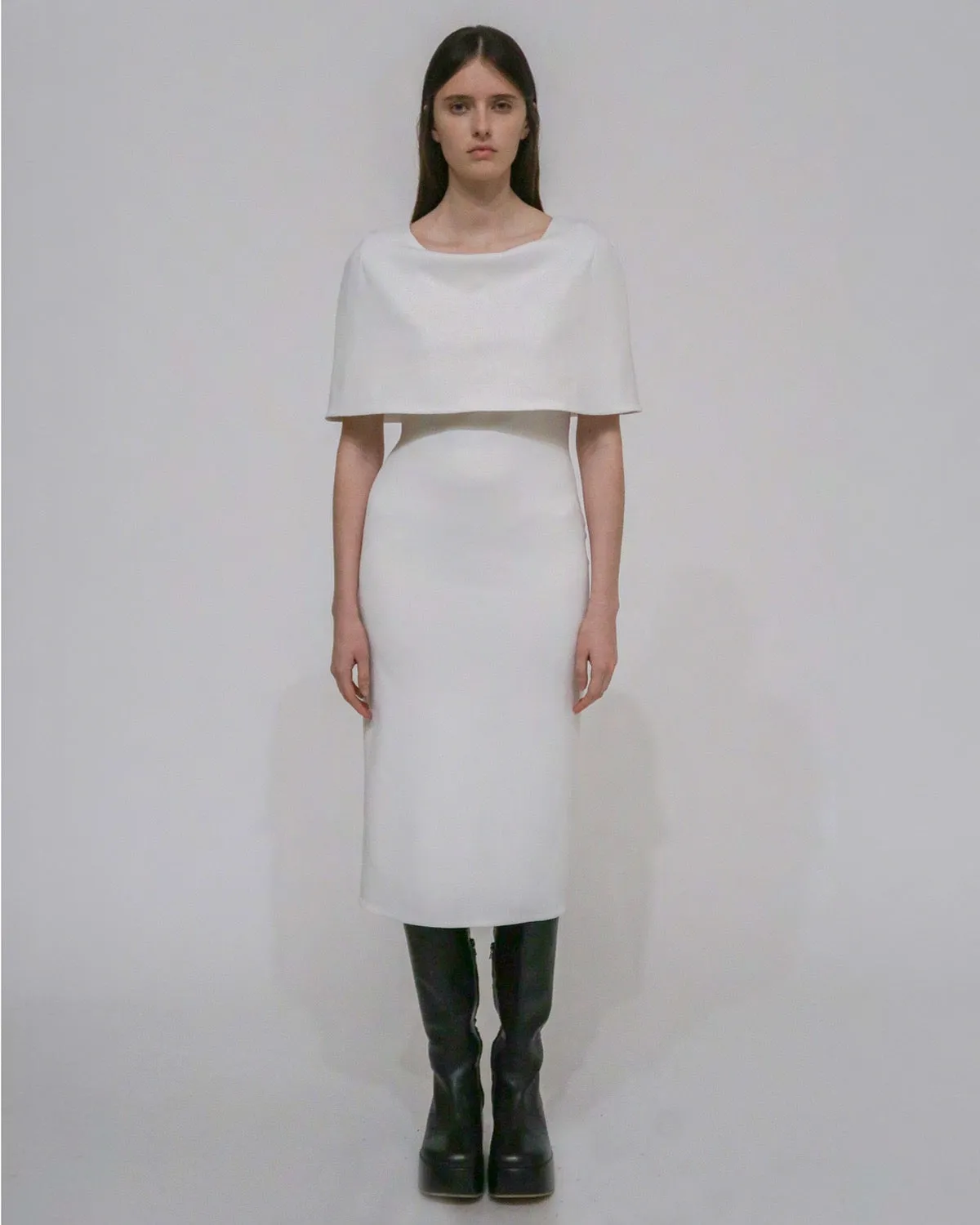 FITTED CAPE DRESS sold by Rosetta Getty
