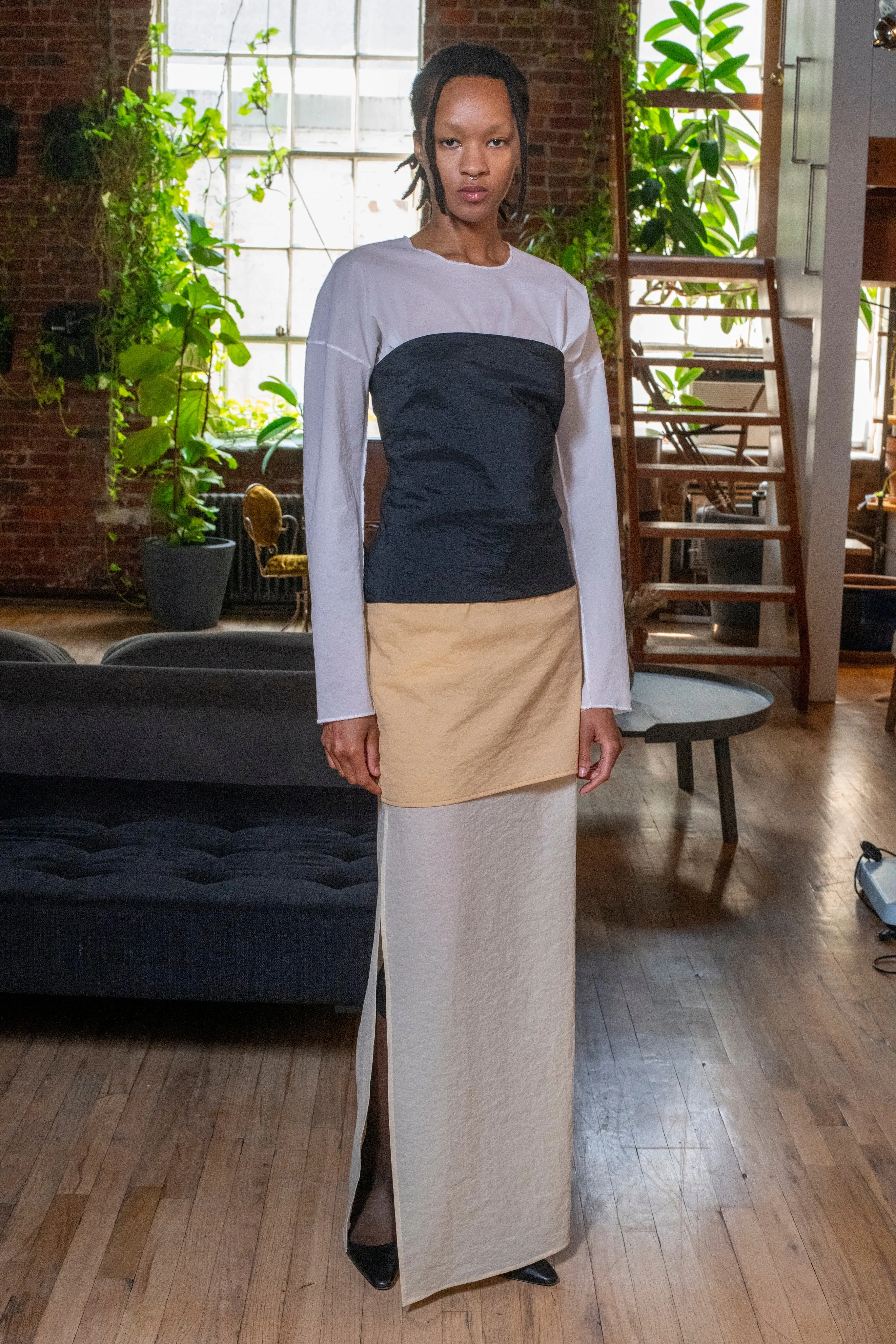 DOUBLE LAYER SPLIT SKIRT sold by Rosetta Getty product image thumbnail 2