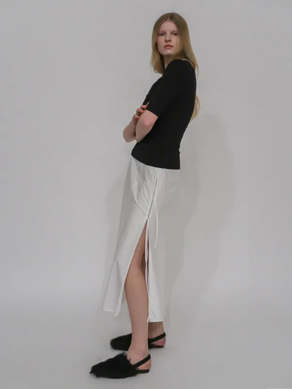 A-LINE ZIPPER SKIRT made by Rosetta Getty