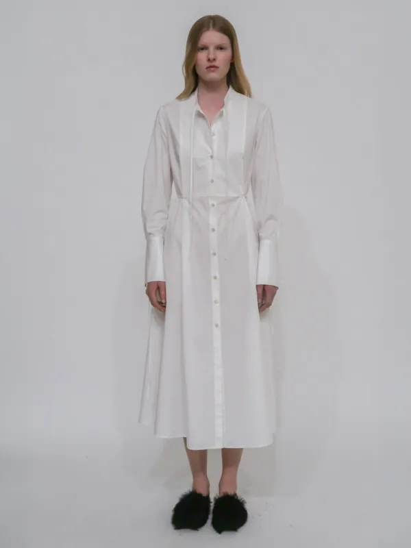 BIB TIE SHIRT DRESS made by Rosetta Getty