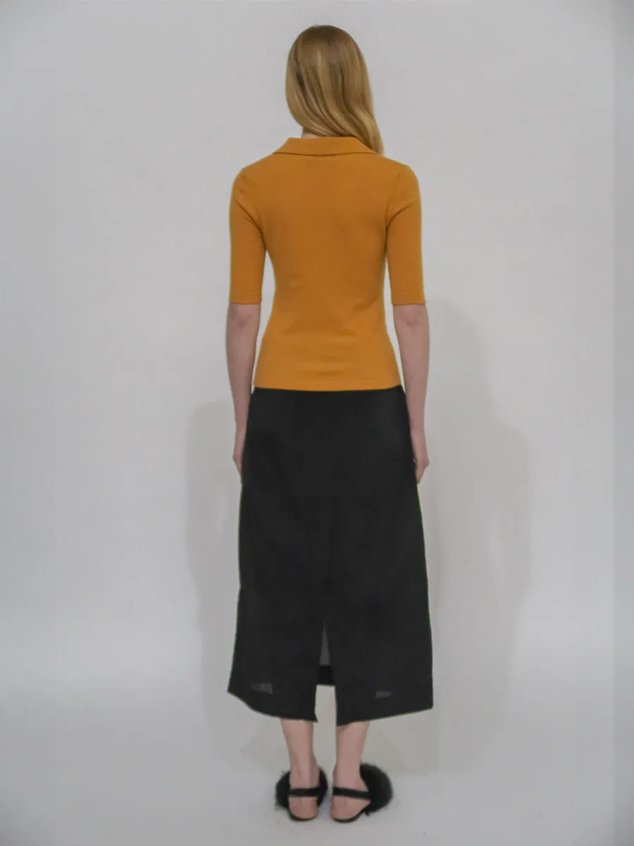 OPEN NECK POLO SWEATER sold by Rosetta Getty product image thumbnail 3