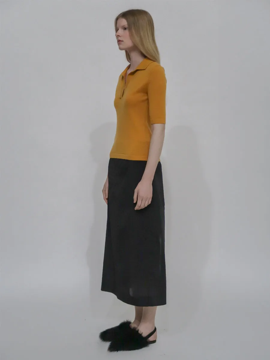 OPEN NECK POLO SWEATER sold by Rosetta Getty product image thumbnail 2