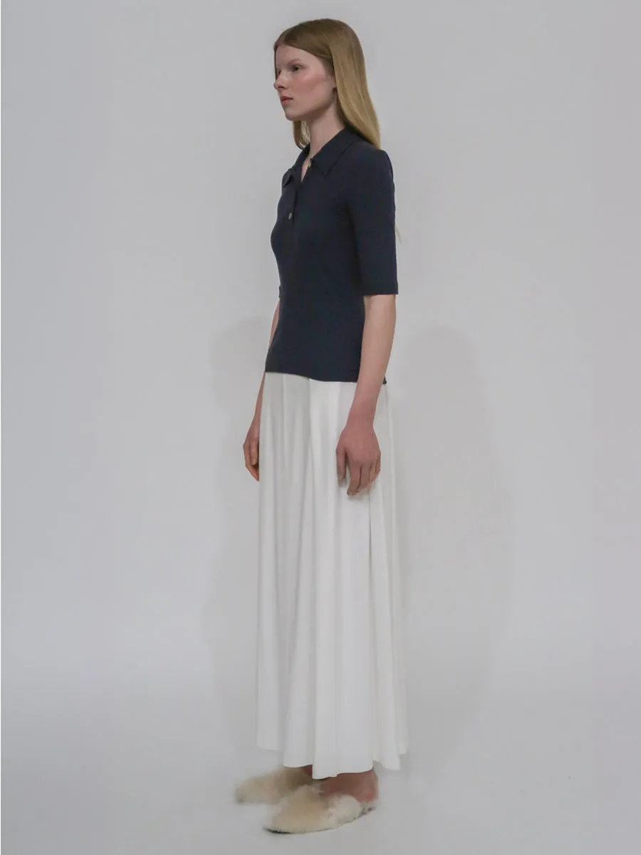 PULL-ON PLEATED MAXI SKIRT - SOLID INTERLOCK sold by Rosetta Getty product image thumbnail 3