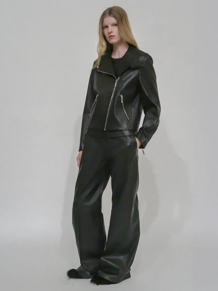 FUNNEL NECK MOTO JACKET - PLONGE sold by Rosetta Getty