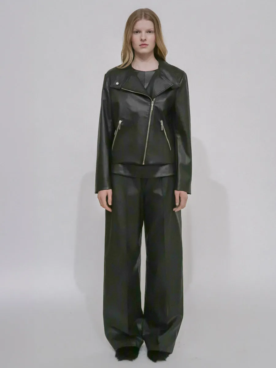 FUNNEL NECK MOTO JACKET - PLONGE sold by Rosetta Getty product image thumbnail 2