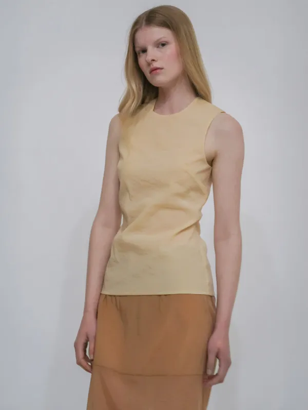 FITTED CREWNECK TANK TOP sold by Rosetta Getty